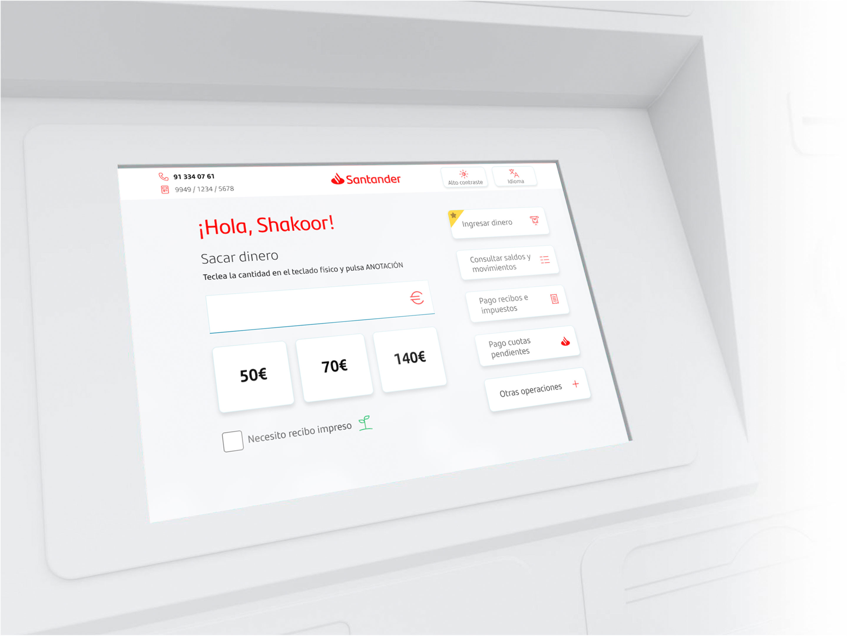 Santander ATM Redesign